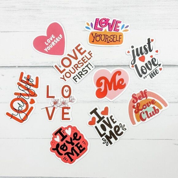Self Love Stickers - Pack of 10 - Picture 1 of 14